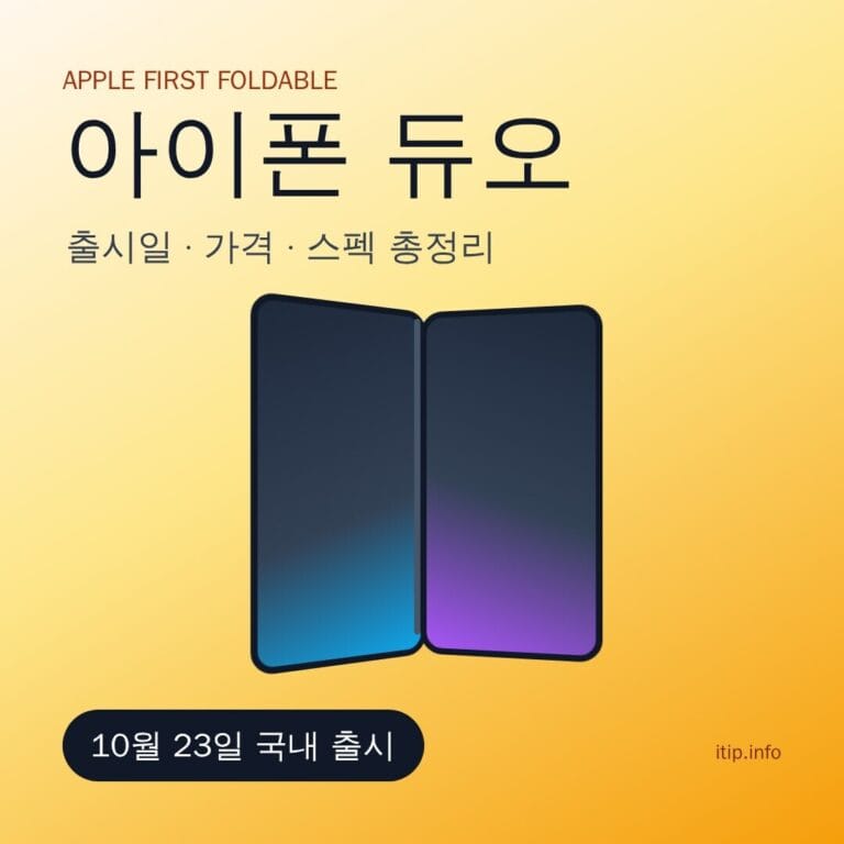 애플 첫 폴더블폰 아이폰 듀오 출시일·가격·스펙 총정리