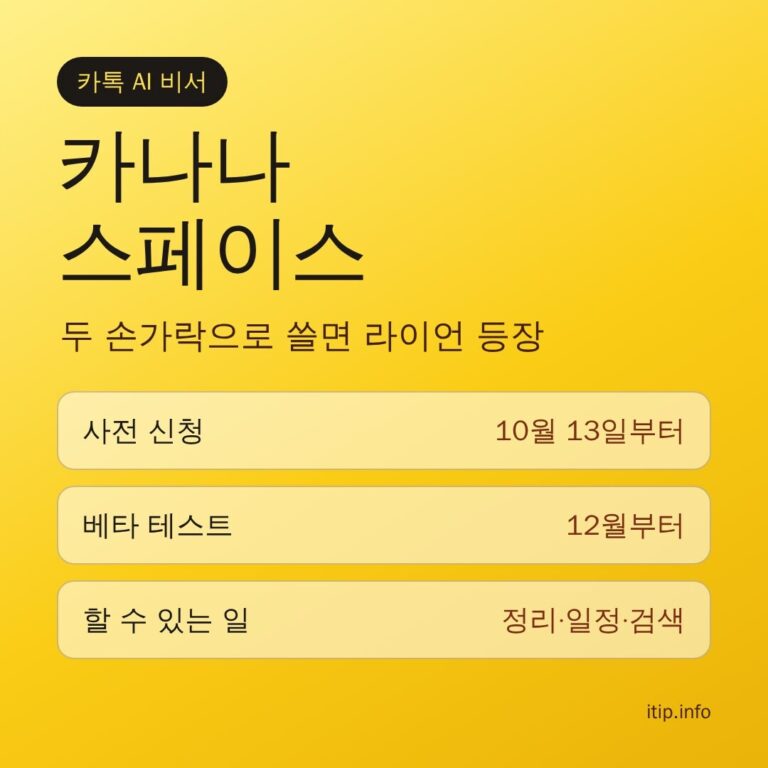 카카오톡 AI 비서 카나나 스페이스 총정리