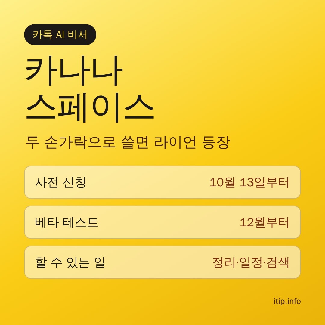 카카오톡 AI 비서 카나나 스페이스 총정리
